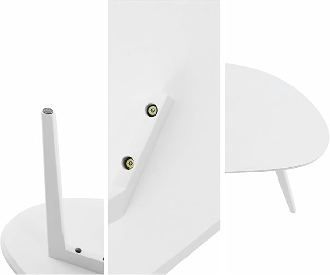 FIRMINANA Small White Oval Coffee Table - Image 5