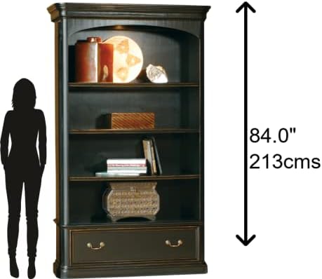 Hekman Furniture Louis Philippe Executive Center Bookcase – Tall Illuminated - Image 3