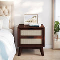 Bme Jasper Deluxe Solid Wood Rattan Nightstand Fully Assembled by Bme