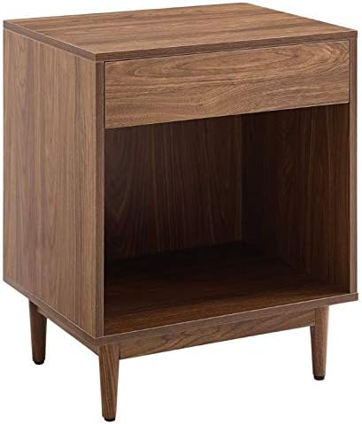 Crosley Furniture Liam Mid-Century Record Storage Console Cabinet, Walnut & - Image 5