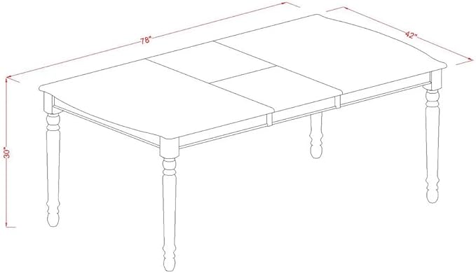 East West Furniture DOAN5-WHI-W 5 Piece Kitchen Table Set - Image 7