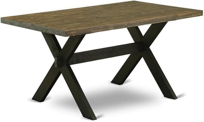 East West Furniture X676DR124-6 6 Piece Kitchen Table Set Contains a Rectangle - Image 3