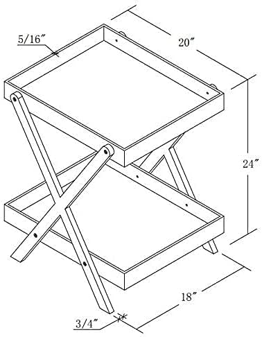 LIKENOW Furniture Acrylic Rectangular Tray Table - Image 3