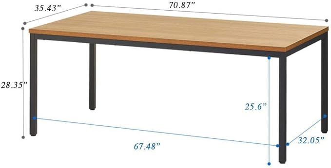 BIBOC Large Computer Desk Modern Simple Style Table 36X72 inches Office Desk - Image 2