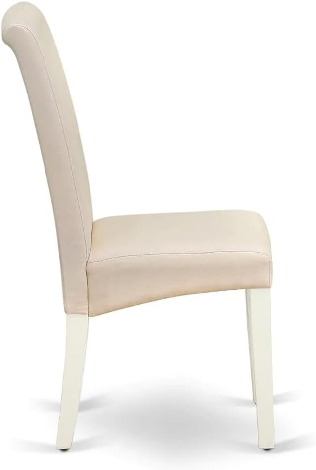 East West Furniture DLBA3-WHI-01 3 Piece Modern Dining Table Set Contains a - Image 8