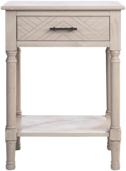 SAFAVIEH Home Collection Peyton Greige 1-Drawer Lower Shelf Accent Table by SAFAVIEH