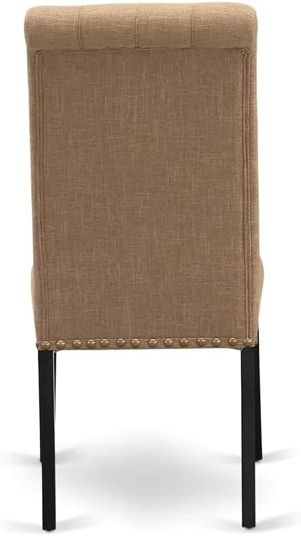 East West Furniture AMBR3-BCH-17 3 Piece Dining Table Set Contains a Round - Image 9