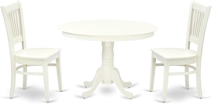 East West Furniture HLVA3-LWH-W 3 Piece Dining Room Furniture Set Contains a by EastWestFurniture
