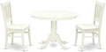 East West Furniture HLVA3-LWH-W 3 Piece Dining Room Furniture Set Contains a by EastWestFurniture