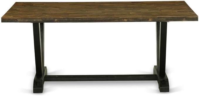 East West Furniture VT677 V-Style Mid-Century Modern Dining Table - Image 3