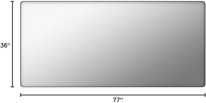 Black Bathroom Mirror 77X36 Inch, Rounded Rectangle Matte Bathroom Vanity Mirror - Image 8