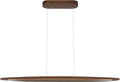 39" Wood Linear Pendant Light LED Dimmable Hanging Light Dinning Room Light by Yisdesign