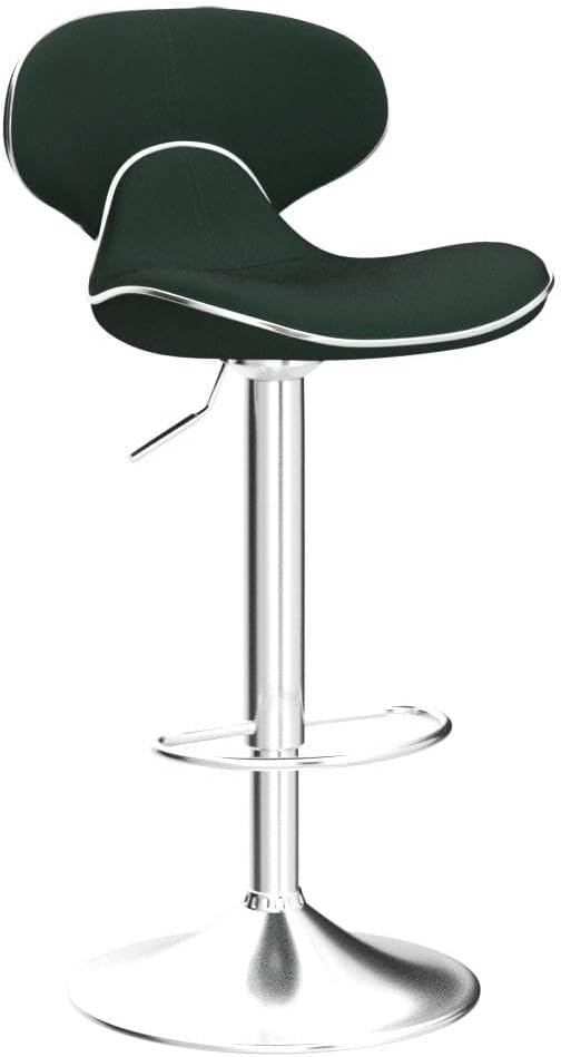 Roundhill Furniture Masaccio Velvet Upholstered Adjustable Swivel Barstool - Image 5