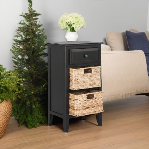 Safavieh Home Collection Everly Drawer Distressed Black 1-Drawer 2 Removable - Image 5