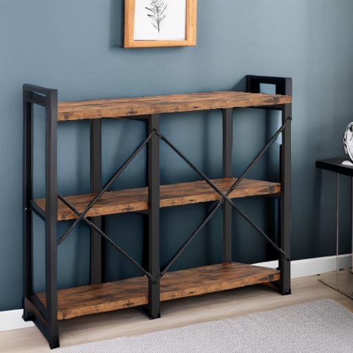 IRONCK Rustic Entryway Console Table, Long Hallway Table 55 in 3-Tier, TV Stand - Image 6