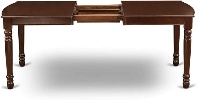 East West Furniture DOCL7-MAH-W 7 Piece Dining Table Set Consist of a Rectangle - Image 5