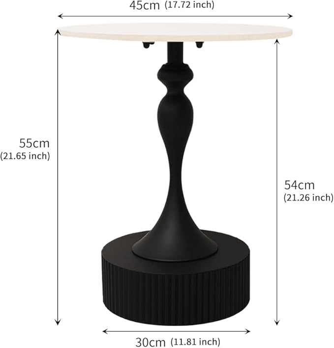 Side Table with Marble Top Metal End Table Modern Sofa Side End Table Coffee - Image 3
