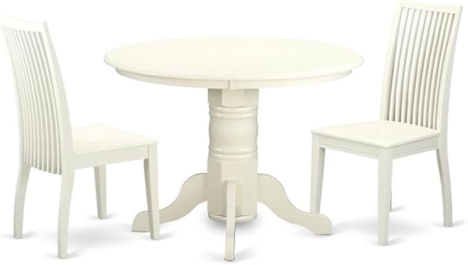 East West Furniture SHIP3-LWH-W 3 Piece Dinette Set by EastWestFurniture