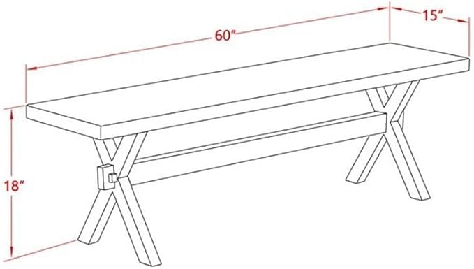 East West Furniture X626VE650-6 6 Piece Dining Set Contains a Rectangle Dining - Image 8