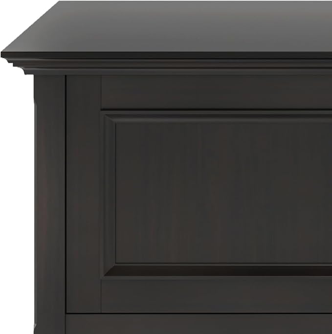SIMPLIHOME Amherst 72-inch Wide Solid Wood Low TV Stand in Hickory Brown - Image 13