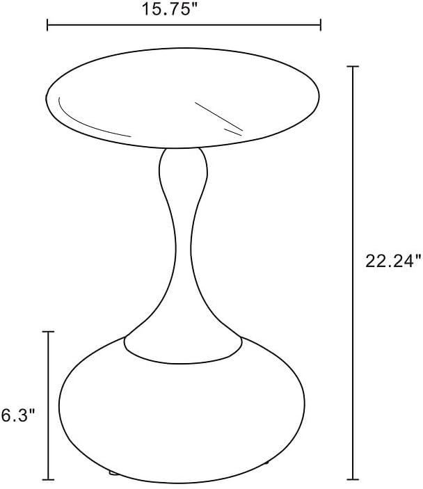 Manhattan Comfort Patchin Modern 15.75" Round End Table - Image 3