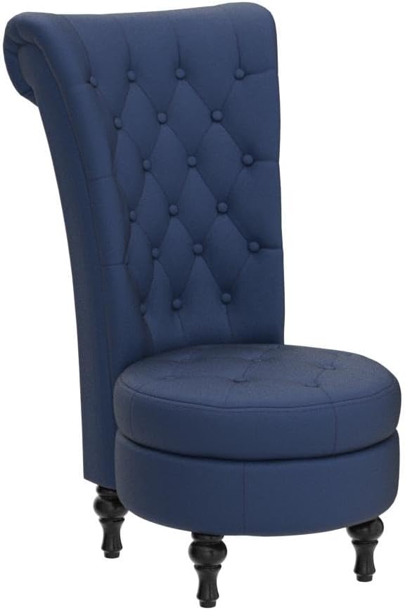 Container Furniture Direct Royal High-Back Velvet Accent Chair - Image 4