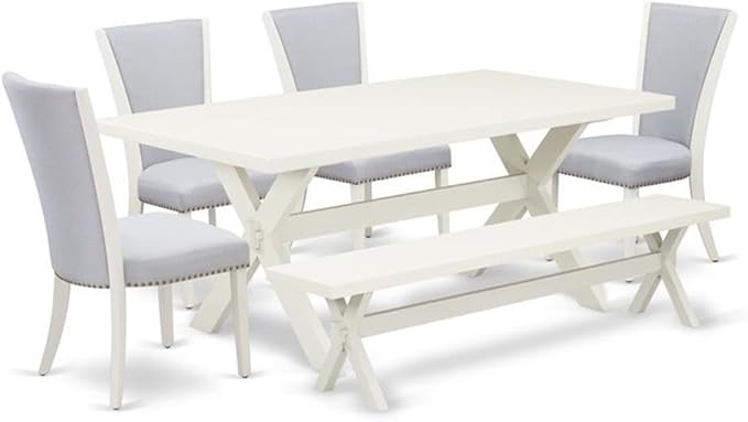 East West Furniture X027VE005-6 6 Piece Kitchen Table & Chairs Set Contains a by EastWestFurniture