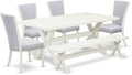 East West Furniture X027VE005-6 6 Piece Kitchen Table & Chairs Set Contains a by EastWestFurniture