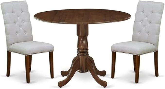 East West Furniture DLEL3-AWA-05 3 Piece Kitchen Table & Chairs Set Consist of by EastWestFurniture