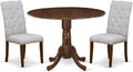 East West Furniture DLEL3-AWA-05 3 Piece Kitchen Table & Chairs Set Consist of by EastWestFurniture