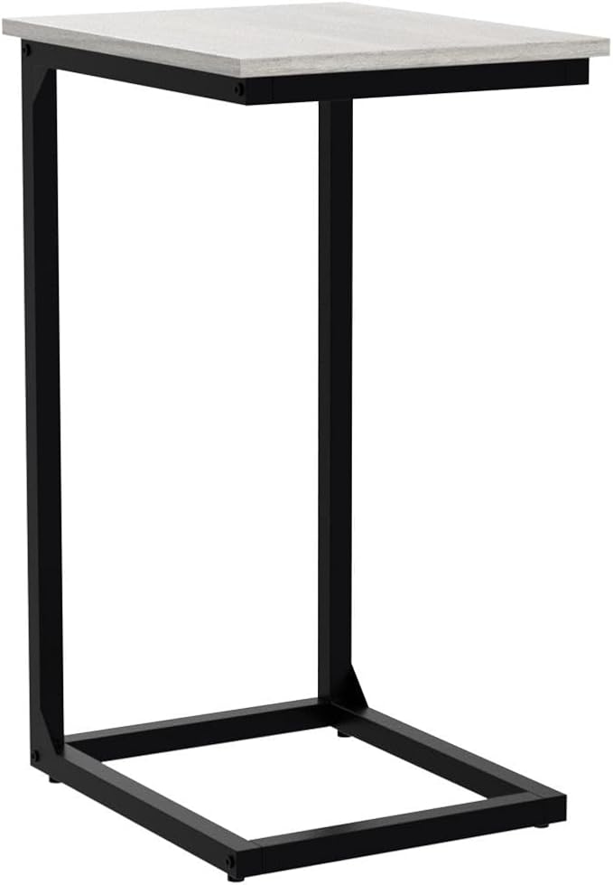 AMHANCIBLE C Shaped End Table Set of 2, Couch Tables That Slide Under, TV Tray - Image 6
