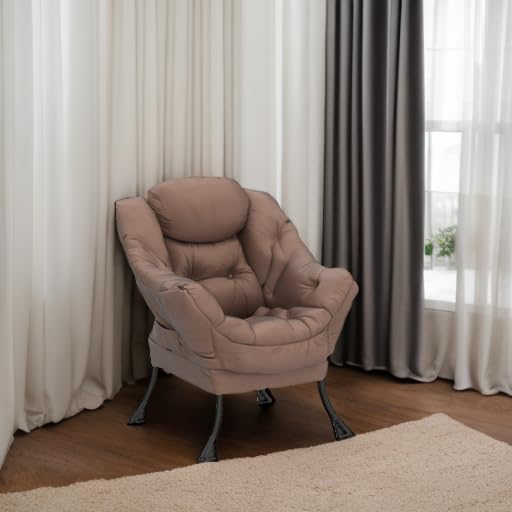 HollyHOME Modern Fabric Large Lazy Chair, Accent Oversized Comfy Reading Chair - Image 5