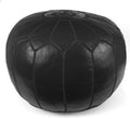 Stuffed Round Design Moroccan Leather Pouf Ottoman, Pre-Filled, 100% Genuine by Unknown