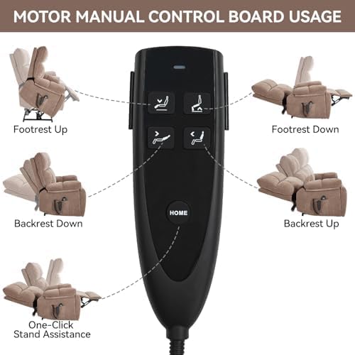 Dual Motor Power Lift Recliner Chair, 8 Positions Vibration Massage Recliner - Image 4