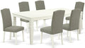 East West Furniture LGEN7-LWH-06 7 Piece Dining Room Table Set Consist of a by EastWestFurniture