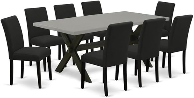 East West Furniture X697AB624-9 9 Piece Dining Room Table Set Includes a by EastWestFurniture