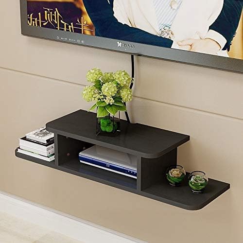 BiJun Floating TV Shelf, Entertainment Center Wall Mounted Media Console Router - Image 2