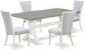 East West Furniture X097VE005-5 5 Piece Dining Room Table Set Includes a by EastWestFurniture
