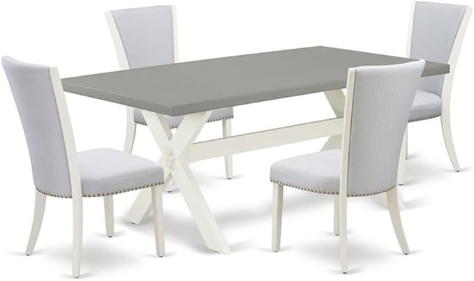 East West Furniture X097VE005-5 5 Piece Dining Room Table Set Includes a by EastWestFurniture