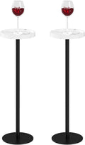 Drink Table, Small Pedestal Side Table, Round Cocktail Table, Circle Accent End by AEPOALUA