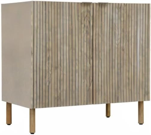 Sango Merk 2-Door Cabinet, Modern Brown Storage Cabinet - Image 7