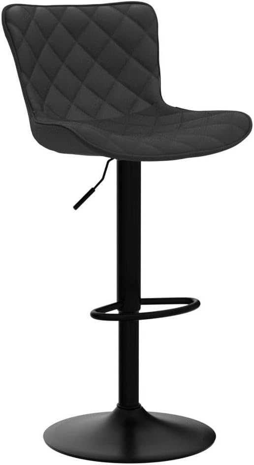 YOUNUOKE Bar Stools Set of 2 Faux Leather Barstools - Image 4