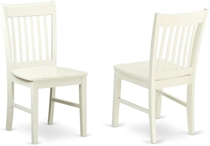 East West Furniture MZNO5-LWH-W 5 Piece Kitchen Table & Chairs Set Includes a - Image 4