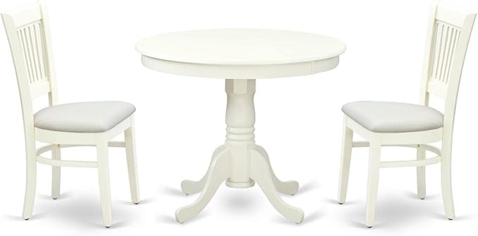 East West Furniture ANVA3-LWH-C 3 Piece Dining Table Set by EastWestFurniture