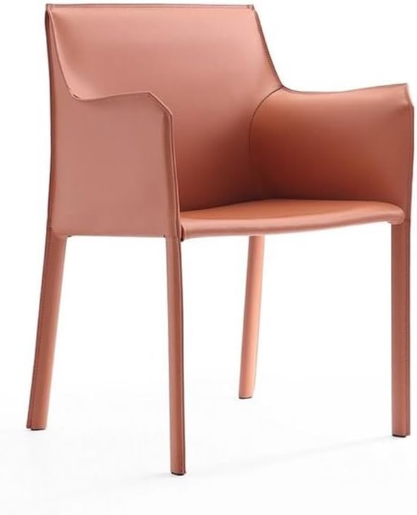 Manhattan Comfort Paris Clay Saddle Leather Armchair - Image 3