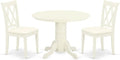 East West Furniture SHCL3-WHI-C 3 Piece Dining Room Furniture Set Contains a by EastWestFurniture