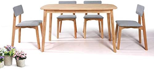 WoodShine Mid Century Modern Real Solid Wood Dining Table, Working Desk - Image 5