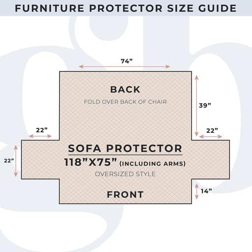 Great Bay Home Patchwork Scalloped Printed Furniture Protector Stain Resistant - Image 3
