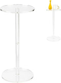 Acrylic Drink End Table, 9.8" Round Modern Side Coffee Table by Unknown