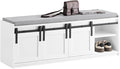 Haotian Industrial Style Shoe Storage Bench, Entryway Hallway Shoe Cabinet by Haotian